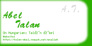 abel talan business card
